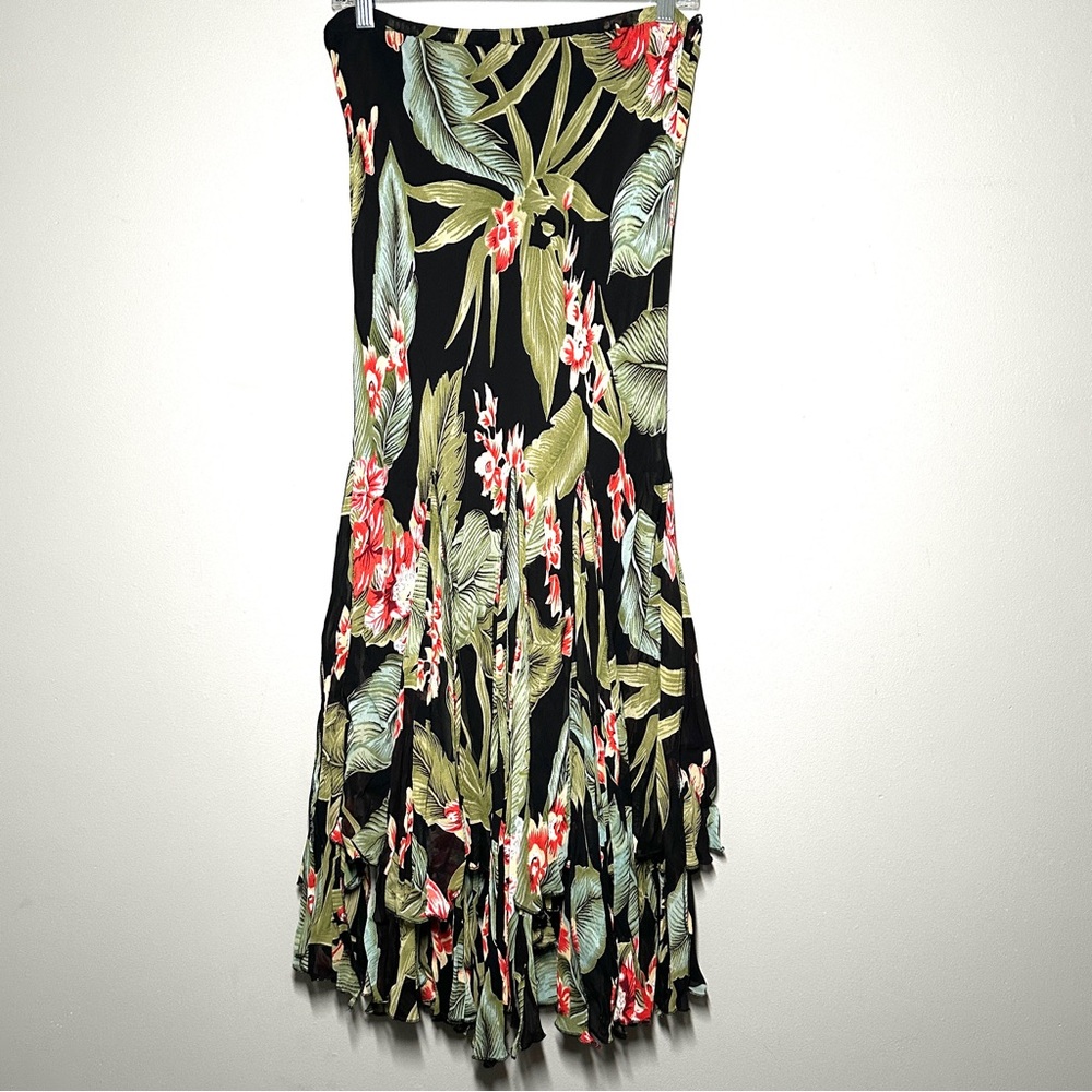 Vintage Nostalgia Floral Maxi Skirt